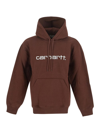 Carhartt Embroidered Hoodie In Brown