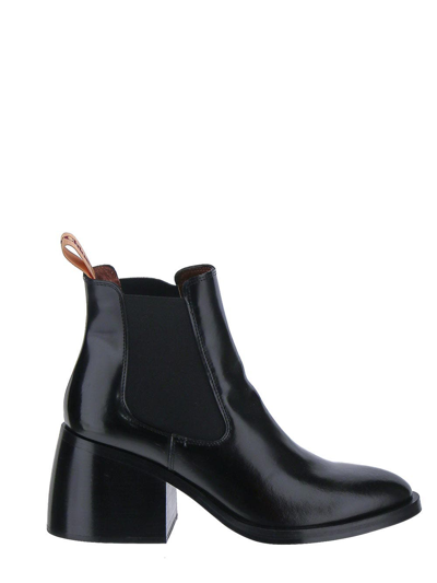 See By Chloé A202 High Heels Ankle Boots In Black Leather