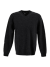 Comme Des Garçons V-neck Long-sleeve Jumper In Black
