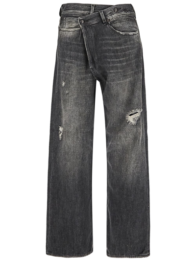 R13 Wide Leg Cross Over Jeans In Grey | ModeSens