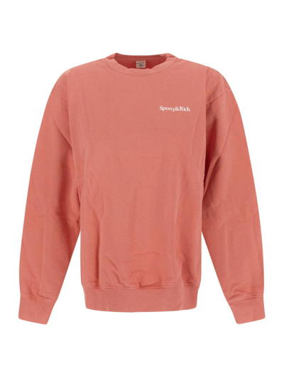 Sporty And Rich Crewneck Sweater In Pink