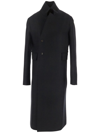 Sapio Double Breasted Coat In Black