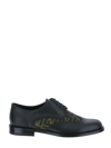 FENDI BLACK LEATHER LACE UPS,7L1563AHGYF0PMM