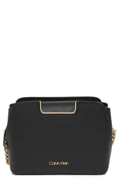 Calvin Klein Finley Crossbody Bag In Black/ Gold