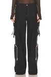 Dion Lee Straight-leg Cargo Trousers In Black
