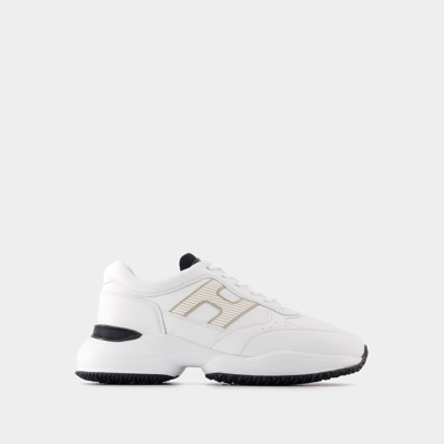 Hogan Interaction Allacciato H Laser Sneakers In White