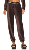 Alexander Wang T T By Alexander Wang Logo Waistband Jogging Pants In Cola