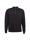 Zanone Long-sleeved Polo Shirt In Black
