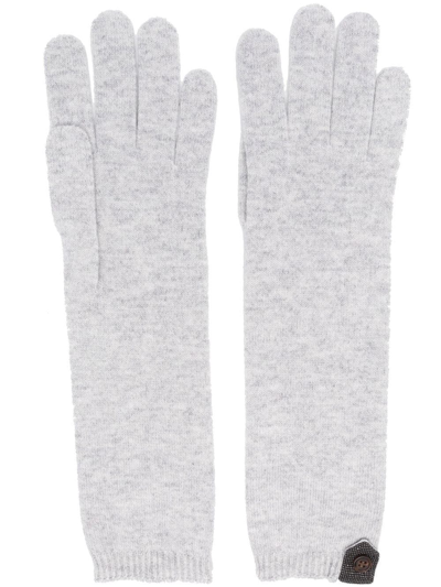 Brunello Cucinelli Button-detail Gloves In Pebble