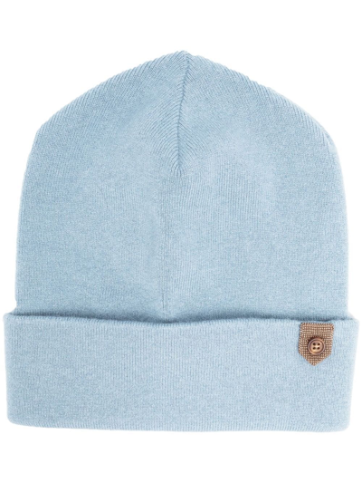 Brunello Cucinelli Cashmere-knit Beanie In Blue