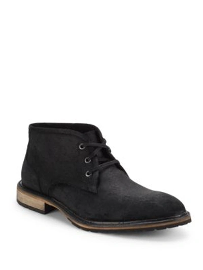 Andrew Marc Woodside Leather Chukka Boots In Black