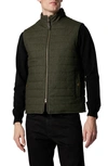 Rodd & Gunn Dunedin Road Stretch Cotton Blend Quilted Vest In Moss
