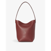 The Row Small Lux Grain Park Leather Tote Bag In Terracotta Shg