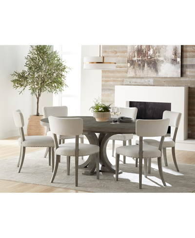 Furniture Albion 7-pc. Dining Set (round Table And 6 Side Chairs)