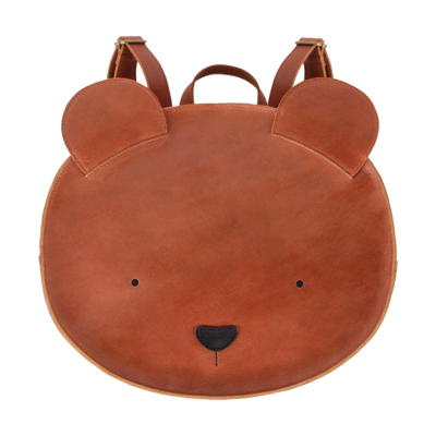 Donsje Amsterdam Babies' Umi Backpack Bear In Brown