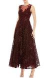 MAC DUGGAL SEQUIN EMBROIDERY A-LINE GOWN
