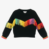 STELLA MCCARTNEY STELLA MCCARTNEY KIDS GIRLS BLACK FRINGE SWEATER