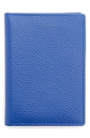 Royce New York Personalized Leather Vaccine Card Holder In Blue Deboss