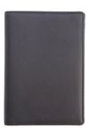 Royce New York Personalized Leather Vaccine Card Holder In Black- Deboss