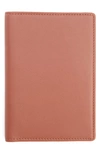 Royce New York Personalized Leather Vaccine Card Holder In Tan - Gold Foil
