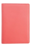 Royce New York Personalized Leather Rfid-blocking Passport Wallet With Vaccine Card Pocket In Red- Gold Foil