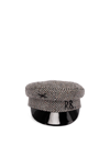 Ruslan Baginskiy Herringbone-pattern Baker Boy Cap In Grigio