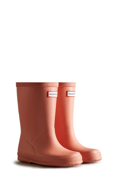 Hunter Kids' First Classic Rain Boot In Rough Pink