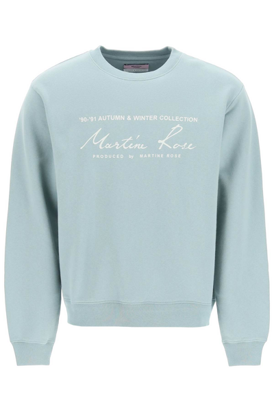 Martine Rose Logo Lettering Sweatshirt In Light Blue
