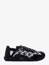 Dolce & Gabbana Men's Calfskin Nappa Portofino Sneakers With Dg Logo Print In Black