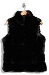 Via Spiga Reversible Faux Fur Vest In Black