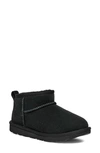 Ugg Classic Ultra Mini Sheepskin Ankle Boots 7-10 Years In Black