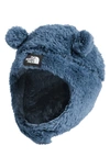 The North Face Babies' Bear Faux Fur Hat In Shady Blue