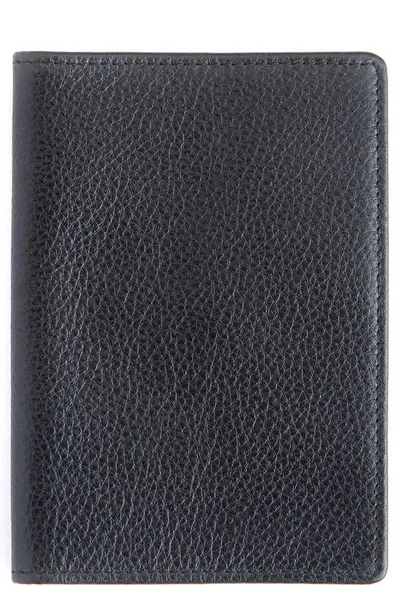 Royce New York Personalized Rfid Leather Card Case In Black- Silver Foil
