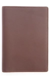 Royce New York Personalized Rfid Leather Card Case In Brown- Deboss