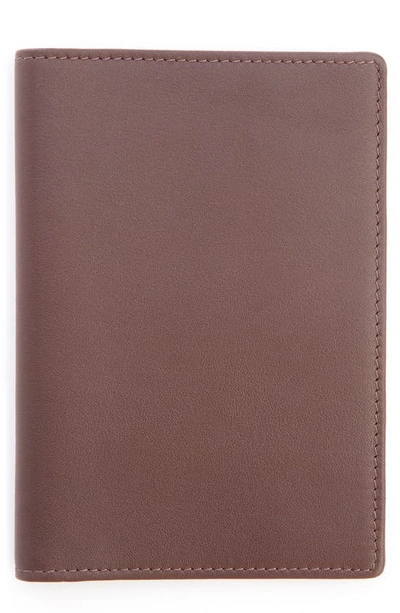 Royce New York Personalized Rfid Leather Card Case In Brown- Deboss