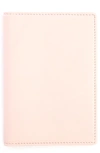 Royce New York Personalized Rfid Leather Card Case In Light Pink- Silver Foil