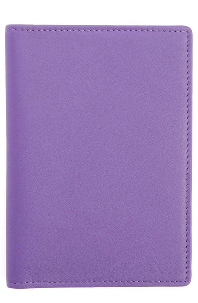 Royce New York Personalized Rfid Leather Card Case In Purple- Deboss