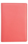 Royce New York Personalized Rfid Leather Card Case In Red- Gold Foil