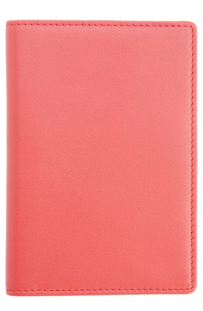 Royce New York Personalized Rfid Leather Card Case In Red- Gold Foil