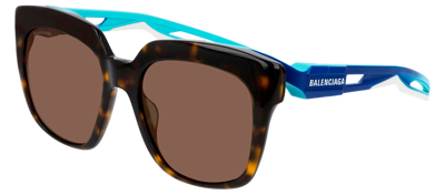 Balenciaga Bb0025s 002 Oversized Square Sunglasses In Brown