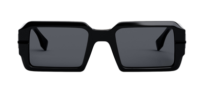 FENDI FENDIGRAPHY FE 40073U 01A RECTANGLE SUNGLASSES