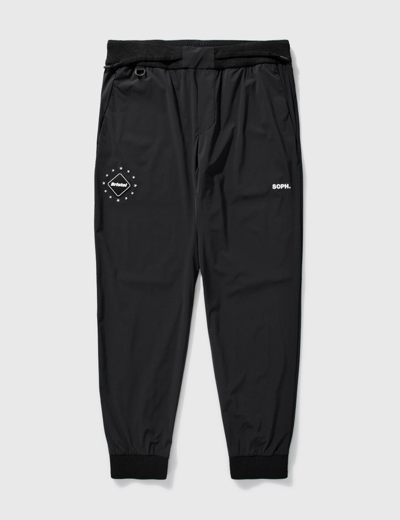 F.c. Real Bristol 4way Stretch Ribbed Pants In Black