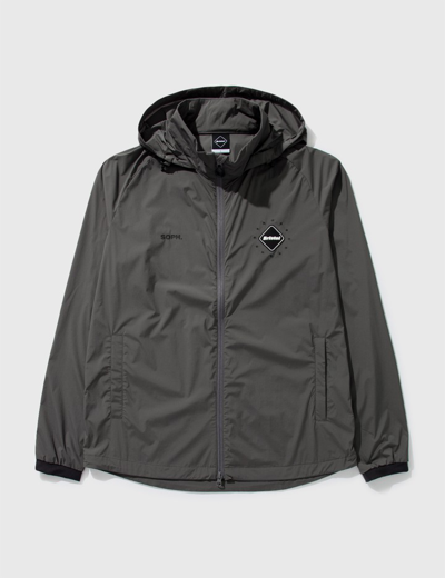 F.c. Real Bristol Stretch Light Weight Hooded Blouson In Grey