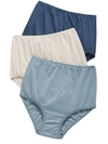 Vanity Fair Perfectly Yours Cotton Brief 3-pack In Teal Assorted