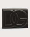 DOLCE & GABBANA DG LOGO FLAP LEATHER SHOULDER BAG