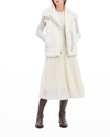 Dawn Levy Women's Maya Leather & Shearling Vest In White