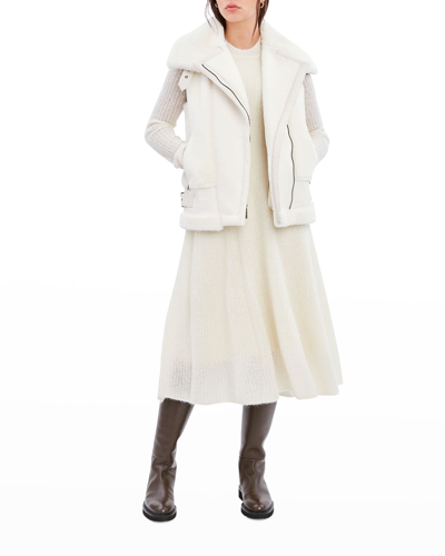 Dawn Levy Women's Maya Leather & Shearling Waistcoat In White