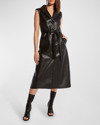 AS BY DF LOLA RECYCLED LEATHER MIDI DRESS
