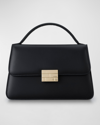 Frame Le Signature Small Top Handle Bag In Noir