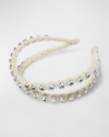 LELE SADOUGHI RHINESTONE DOUBLE ROW HEADBAND